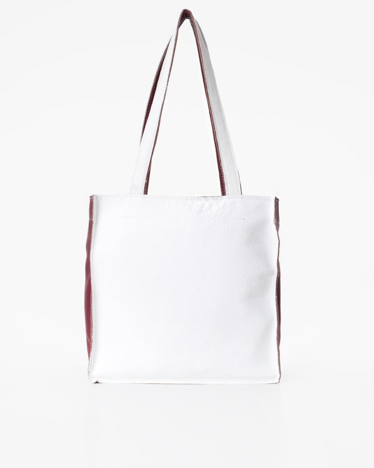 Folk 2 leather tote bag/handbag - White