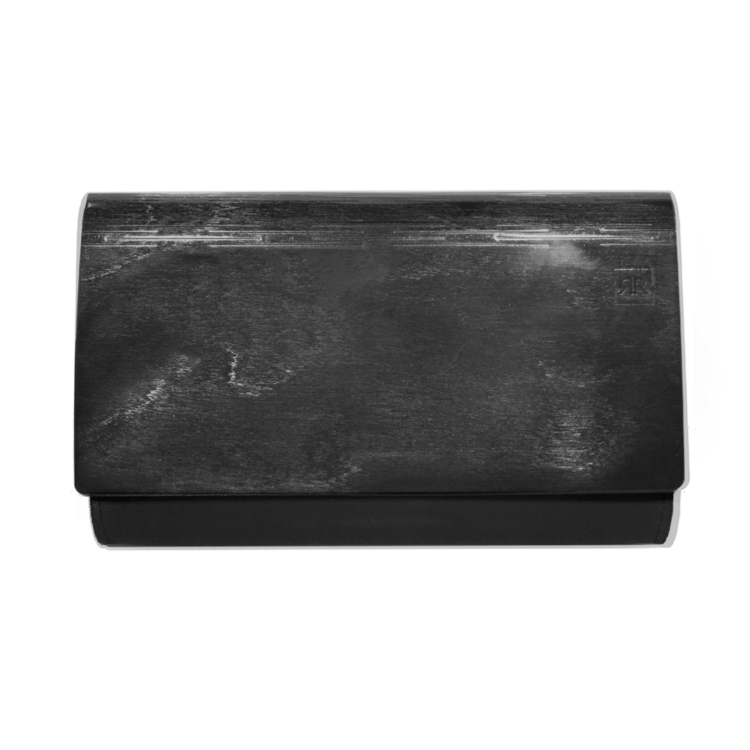 Large Glossy Wood Clutch - Image 2