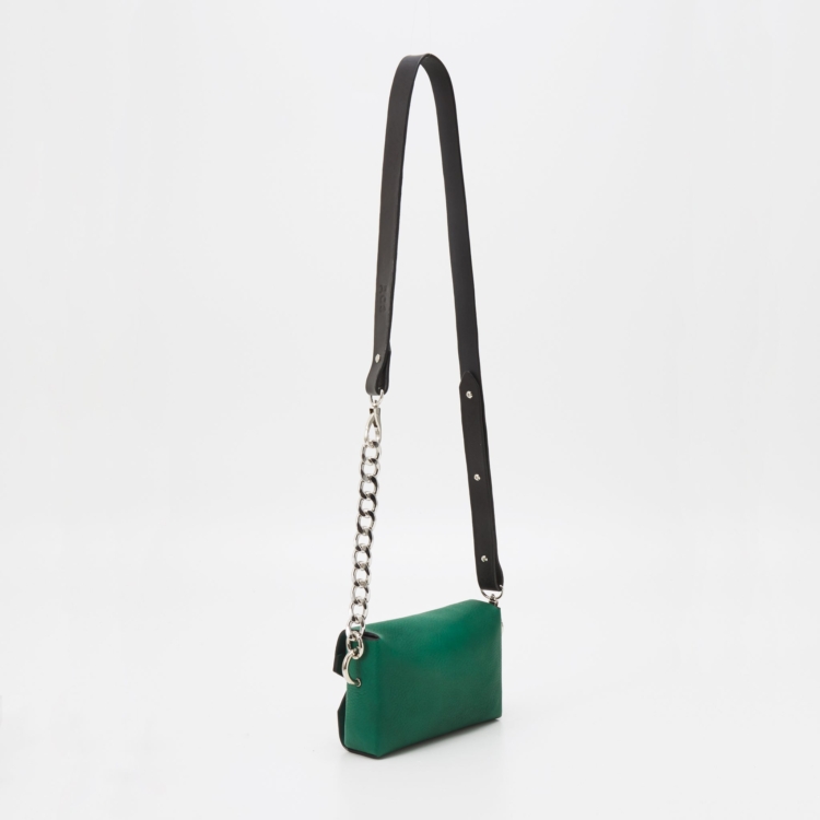 Handmade Leather Envelope Bag - Green - Image 3