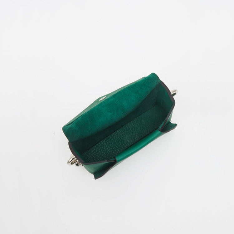 Handmade Leather Envelope Bag - Green - Image 5