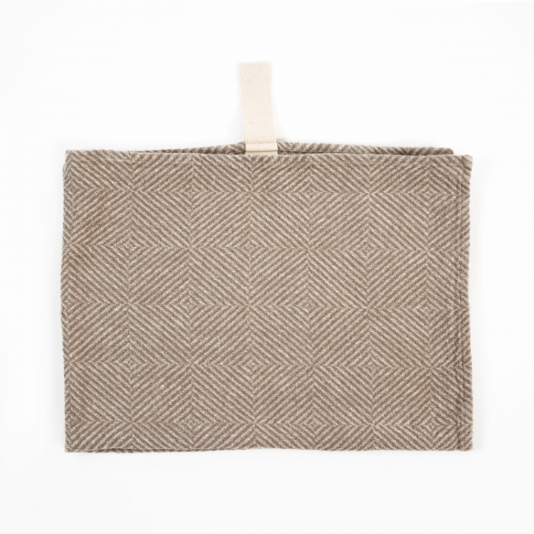 Big Linen Towel - Beige Fishbone - Image 2