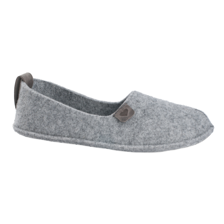 Natural felt and rubber sole slippers Toku - Grey - Image 2