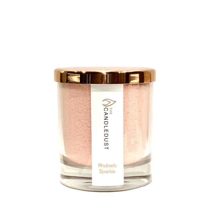 Powdered Candle in Glass - Rhubarb Sparkle 160g