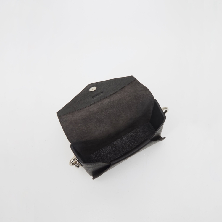 Handmade Leather Envelope Bag - Black - Image 7