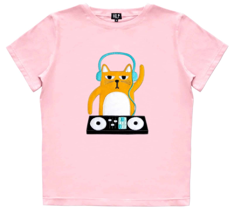 Women’s DJ Cat T-Shirt - Image 3