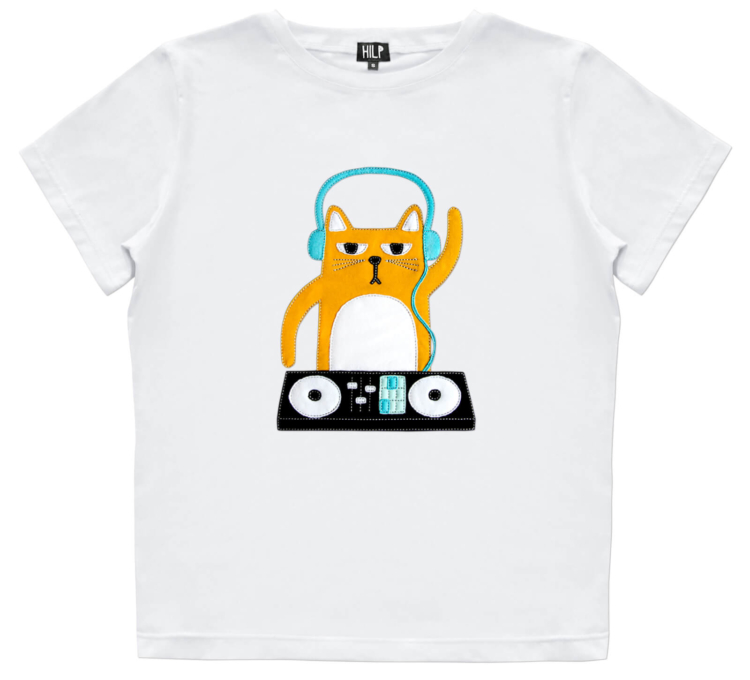 Women’s DJ Cat T-Shirt - Image 2