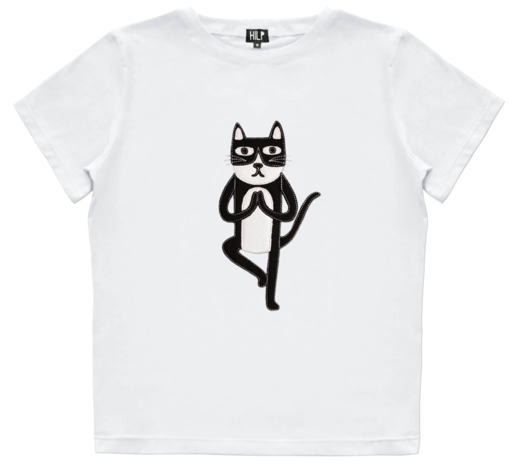 Women’s Yoga Cat T-Shirt - Image 2