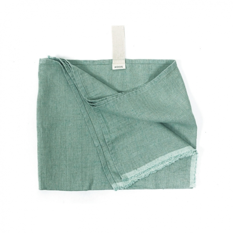 Big Linen Towel - Mint Green - Image 2