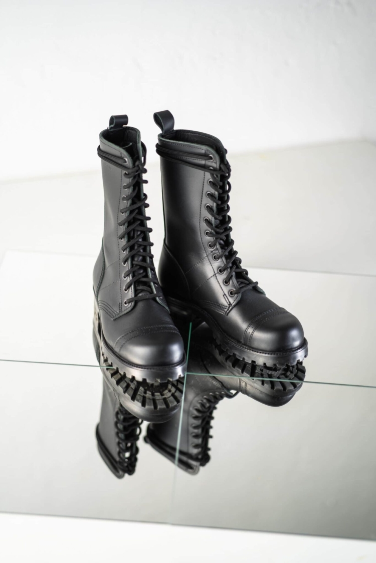 516 aka High Aviator Boots - Black - Image 8