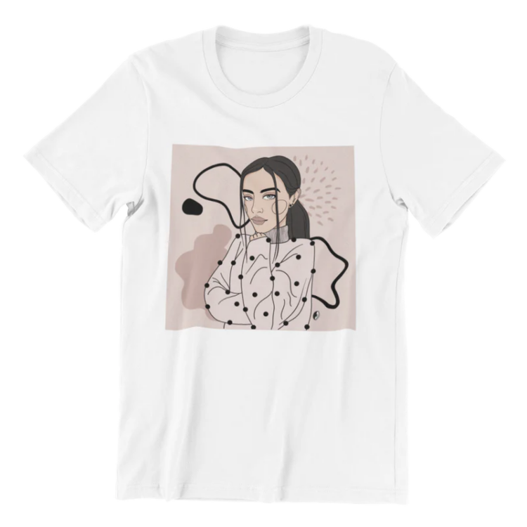 Unisex Organic Cotton T-shirt with Illustration - Abstract - Image 2