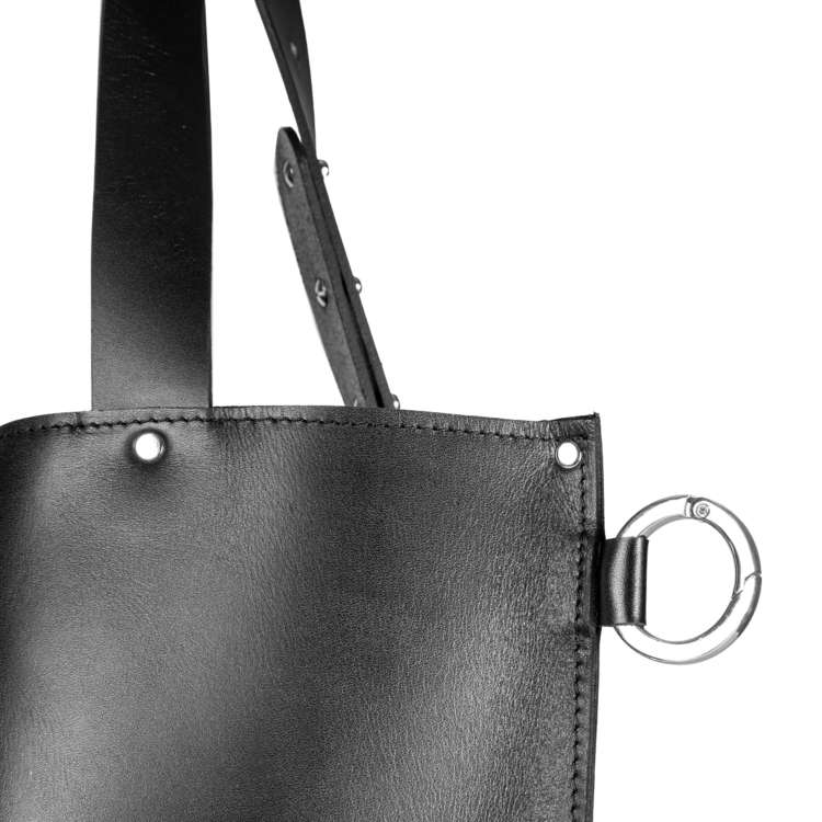 Large Handbag Adele - Genuine Black Leather - Image 3