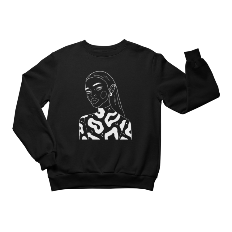 Unisex Crewneck Sweatshirt with Illustration - The Moon Queen