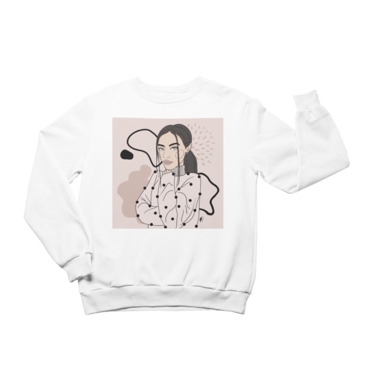 Unisex Crewneck Sweatshirt with Illustration - Abstract - Image 2