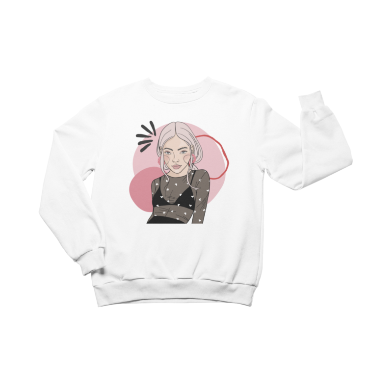 Unisex Crewneck Sweatshirt with Illustration - Cozy Cupid - Image 2