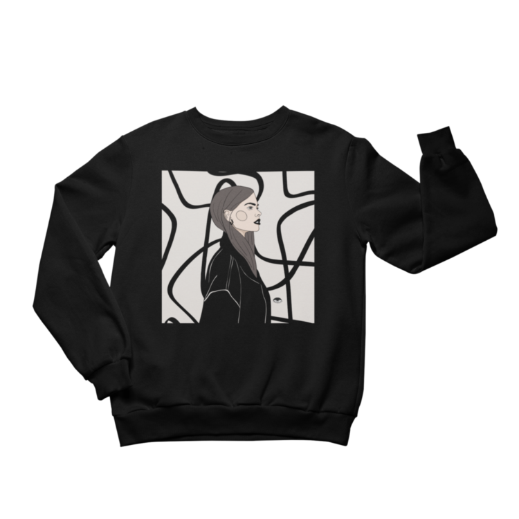 Unisex Crewneck Sweatshirt with Illustration - Free Falling - Image 2