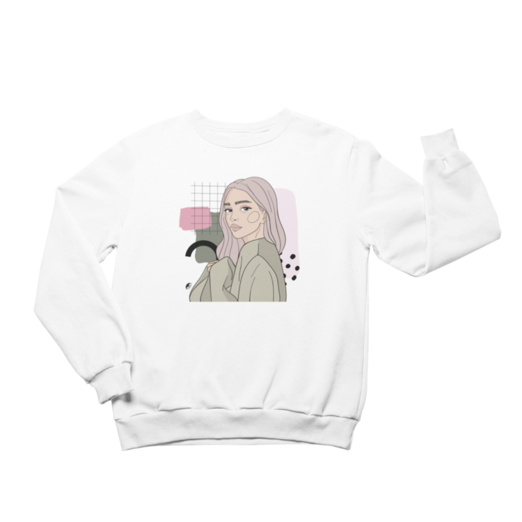 Unisex Crewneck Sweatshirt with Illustration - Hang In There - Image 2