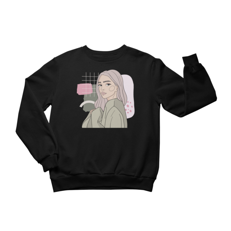 Unisex Crewneck Sweatshirt with Illustration - Hang In There