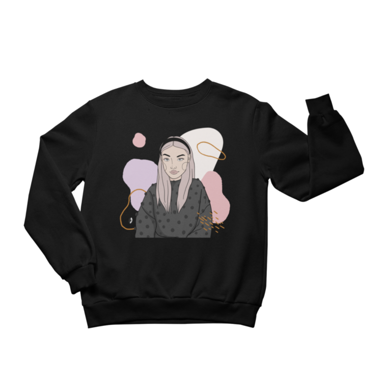 Unisex Crewneck Sweatshirt with Illustration - In Time - Image 2