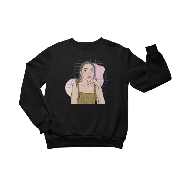 Unisex Crewneck Sweatshirt with Illustration - Sending Magic - Image 2