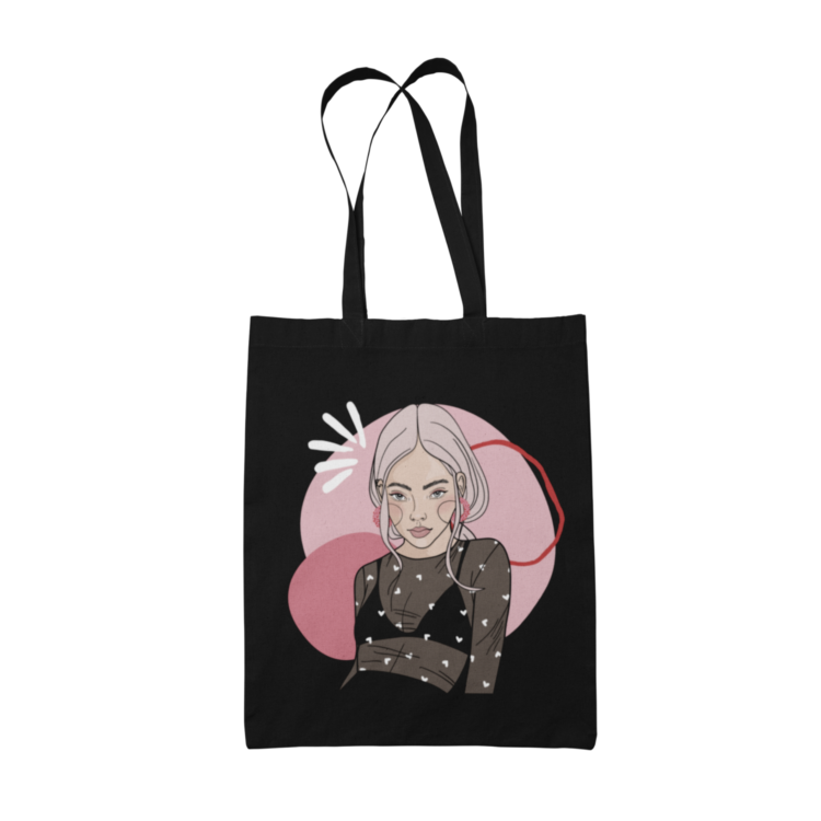 Tote Bag with Illustration - Cozy Cupid - Image 2