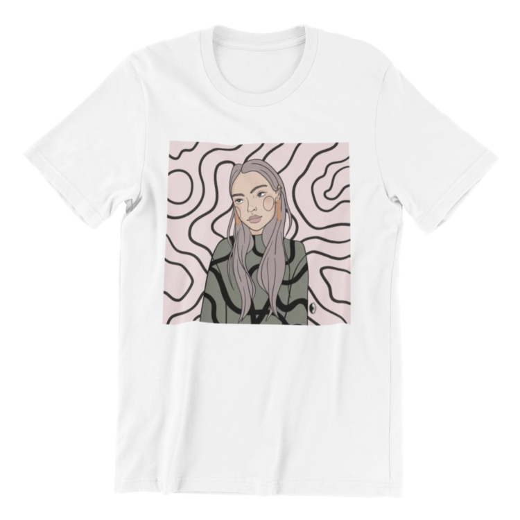 Unisex Organic Cotton T-shirt with Illustration - Decision - Image 3