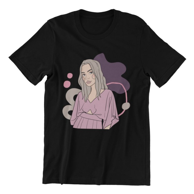 Unisex Organic Cotton T-shirt with Illustration - One-Woman Show