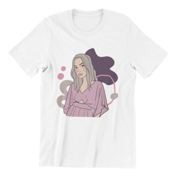 Unisex Organic Cotton T-shirt with Illustration - One-Woman Show - Image 2