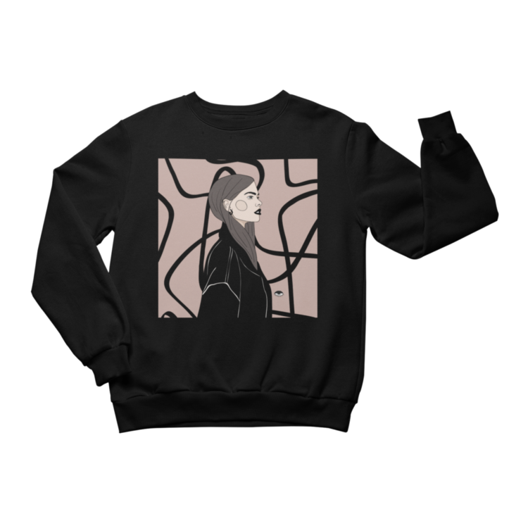 Unisex Crewneck Sweatshirt with Illustration - Strange