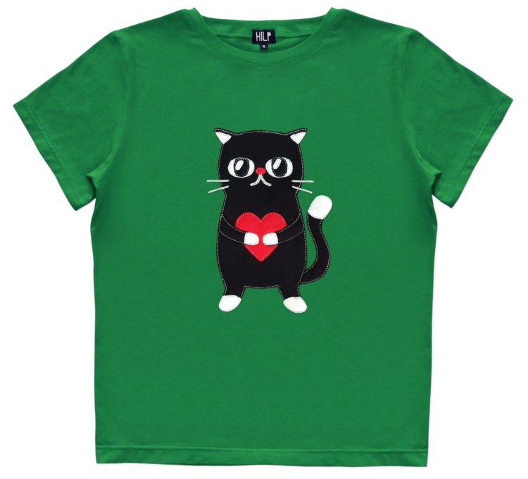 Women’s Heartful Cat T-Shirt - Image 3