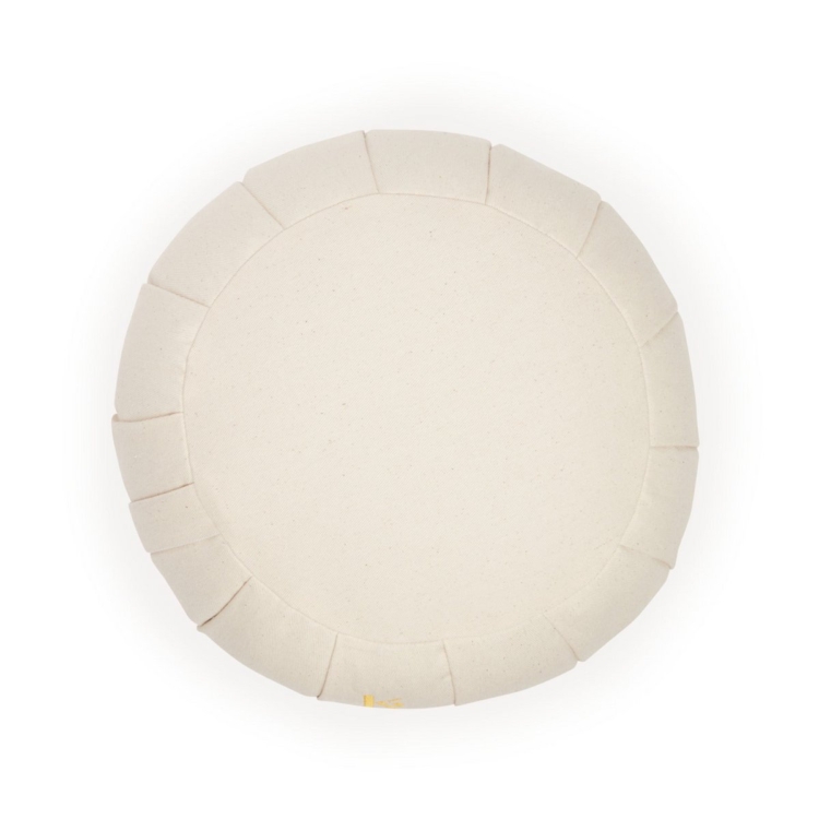 Ecru round zafu (cotton / buckwheat) - Image 2