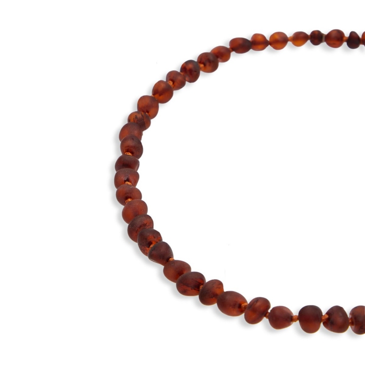 “Security and Presence of Gaia” Baby Necklace in Cognac Amber - Image 3