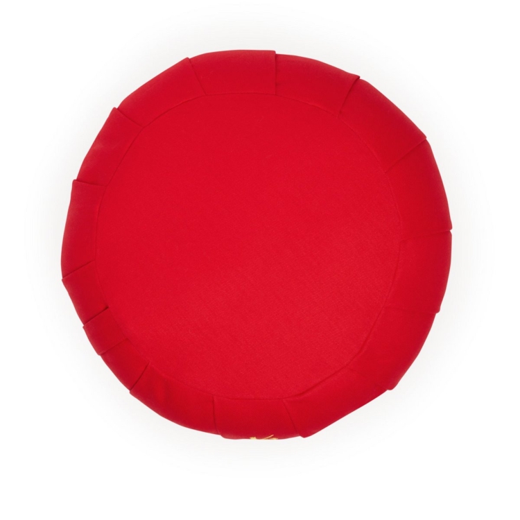 Red round zafu (cotton / kapok) - Image 2