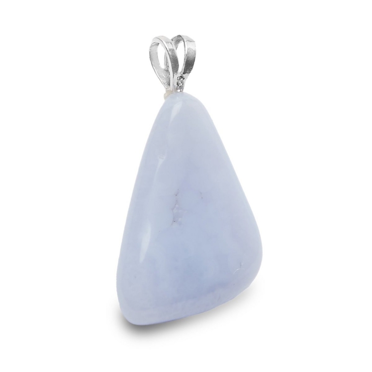 “Equilibrium” pendant in Blue Lace Agate and its 925 Silver eyelet - Image 2