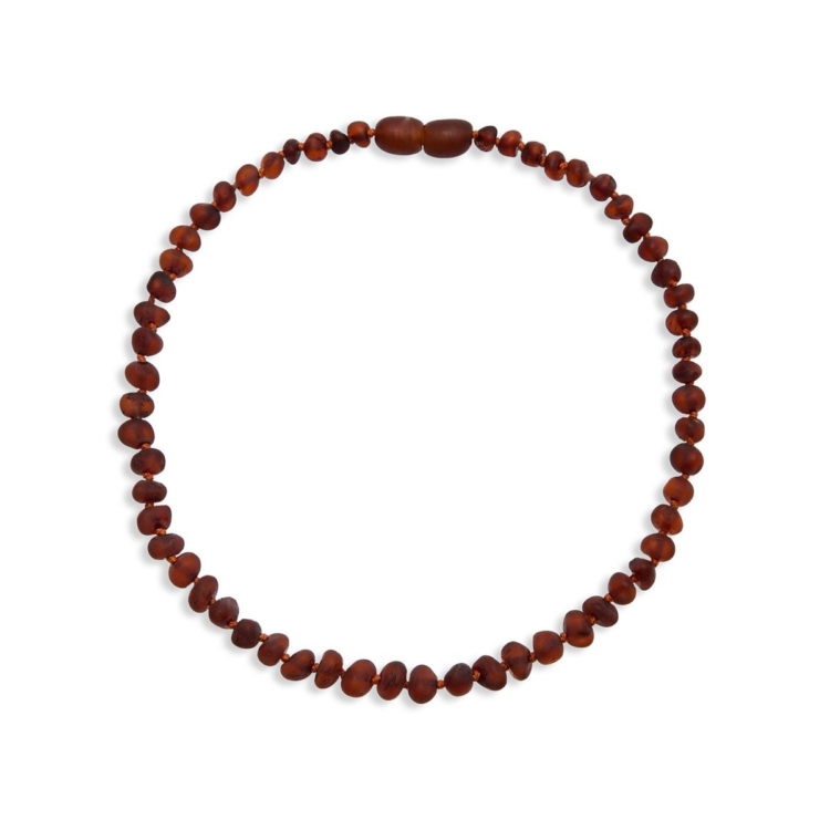 “Security and Presence of Gaia” Baby Necklace in Cognac Amber - Image 2