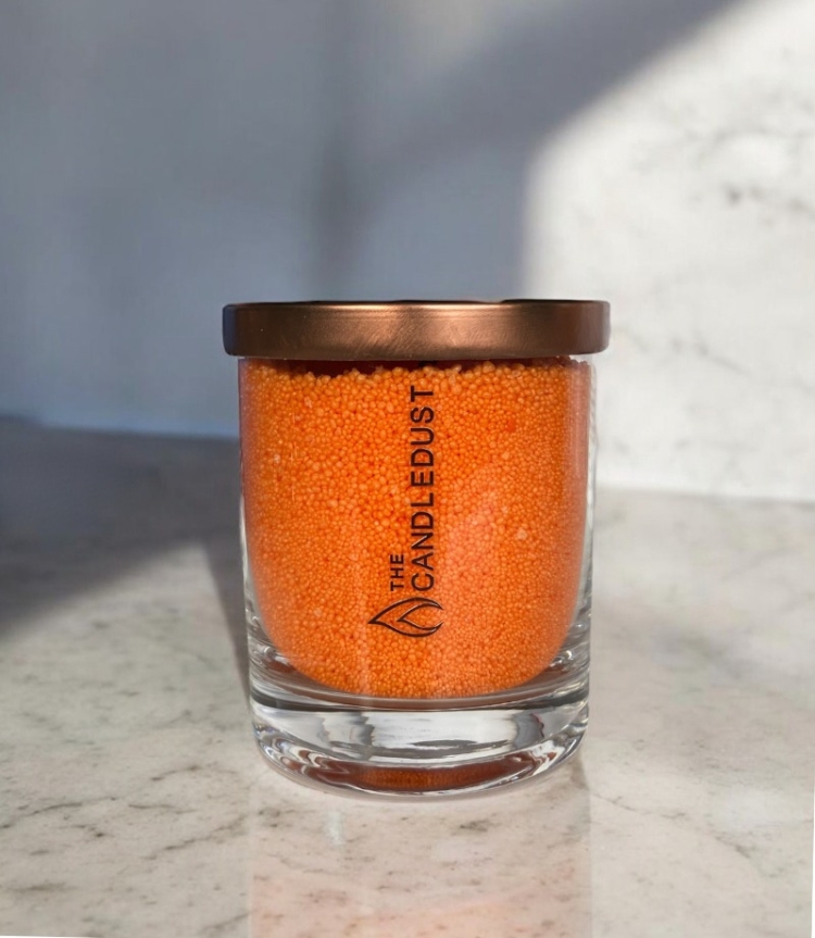 Unscented Powder Candle in Glass - Orange 160g - Image 3