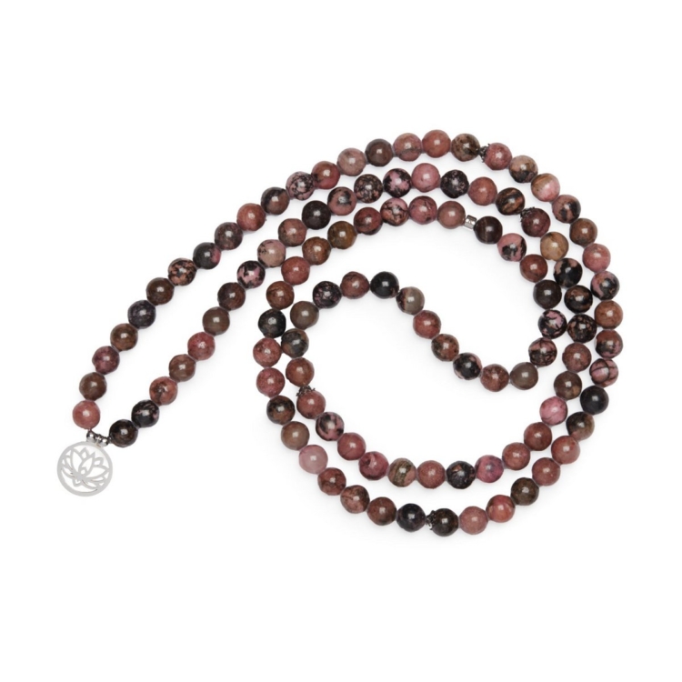 Mala bracelet "Mastery of Emotions" of 108 Rhodonite beads - Image 2