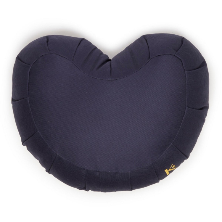 Zafu Heart navy blue (cotton / buckwheat)