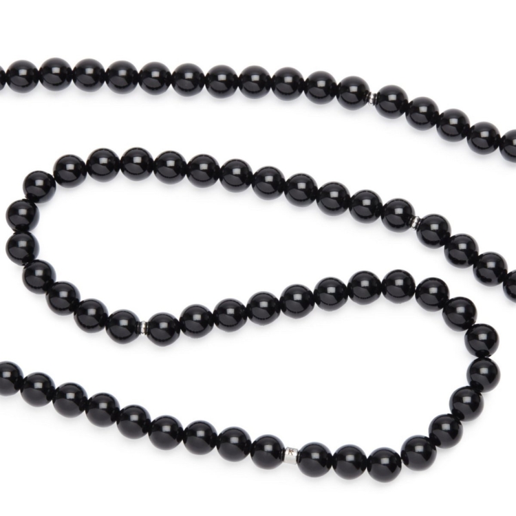 "Anchor" Mala Bracelet in Onyx - Image 3