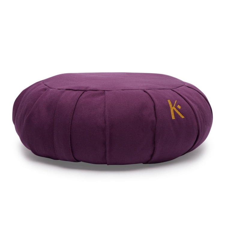 Plum round zafu (cotton / kapok)