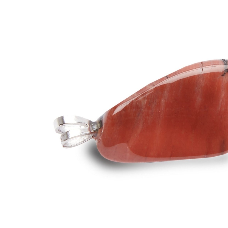 “Stability” pendant in Petrified Wood and its 925 Silver eyelet - Image 3