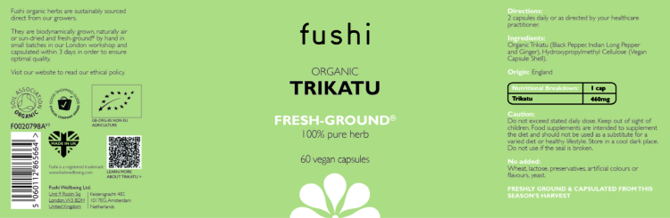 Organic Trikatu 60 vegan capsules - Image 2