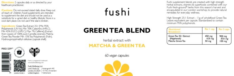 Green Tea with Matcha Extract 60 vegan capsules - Image 2