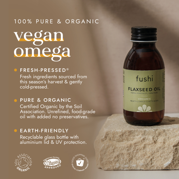 Organic Flaxseed Oil 100ml - Image 2