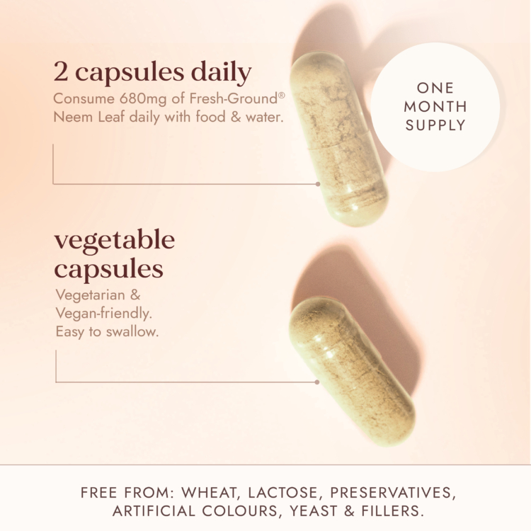 Organic Neem Leaf 60 vegan capsules - Image 5