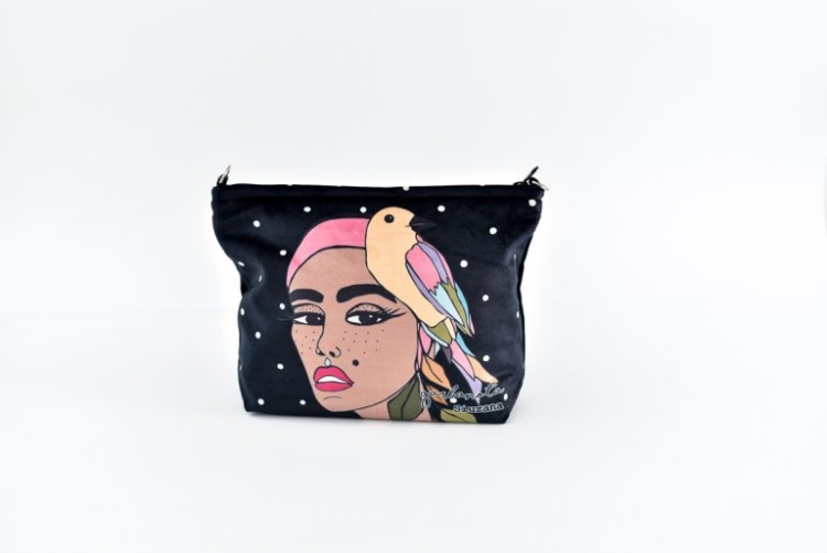 MAKEUP BAG / POUCH SIUZANA - BLACK