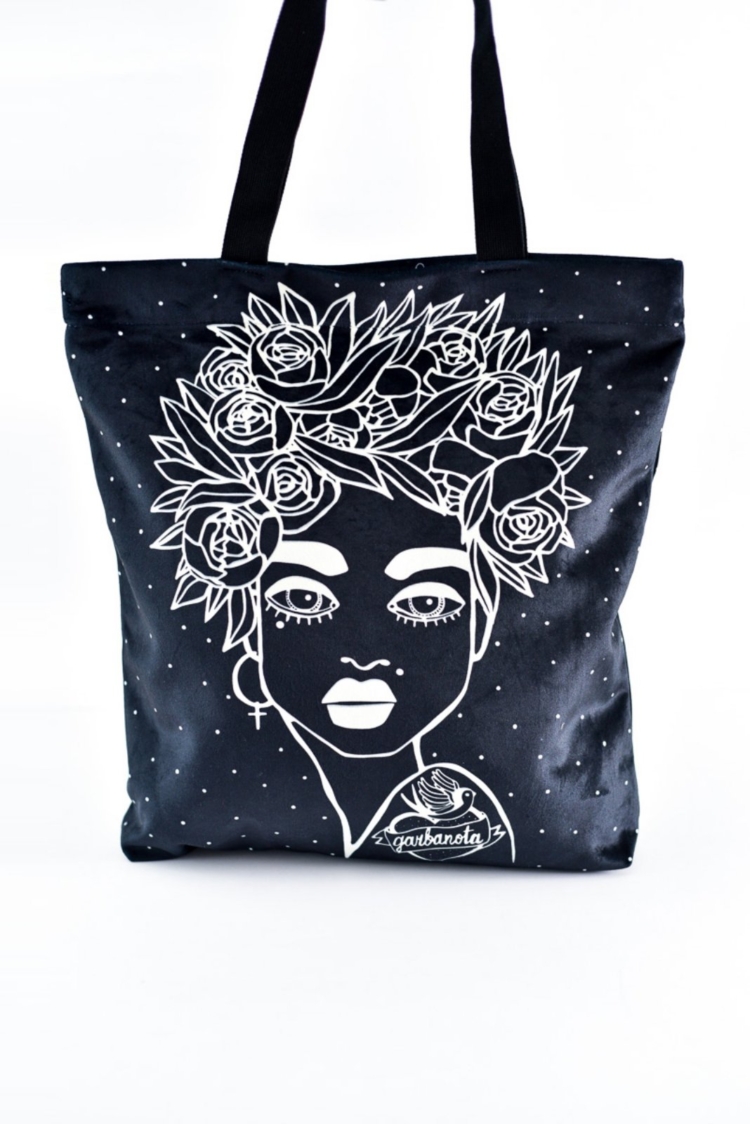 HANDBAG NAOMI WITH FLORAL HAIRCUT - BLACK - Image 8