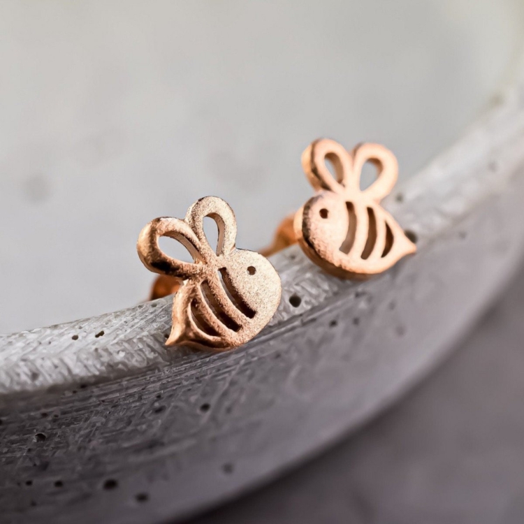 Bee Mini Stud Earrings - Image 4