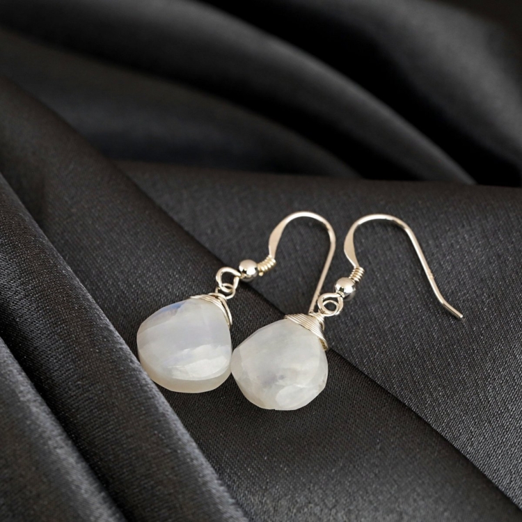 Moonstone Gemstone Earrings - Image 5