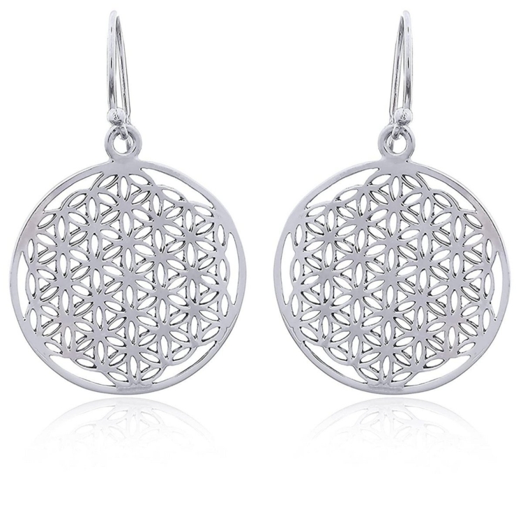 Flower of Life Earrings - 925 Sterling Silver - Image 7