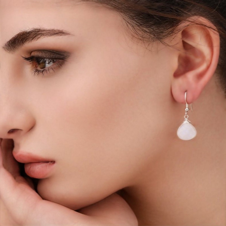 Moonstone Gemstone Earrings - Image 3